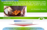 Power Point Treatment of Functional Dyspepsia With Sertraline