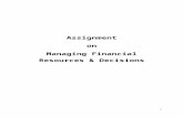 Assignment on financial resource management