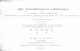 Chavannes - Dix Inscriptions Chinoises