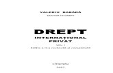 DREPT INTERNAŢIONAL PRIVAT VOL I Ediţia a II a Revăzută Şi Completată Autor Valeriu Babara Chisinau 2007