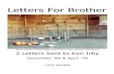 Letters For Brother - 2 Letters Sent to Ken Irby, '69 & '70
