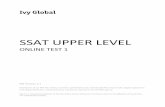 Ssat Upper Level Test 1