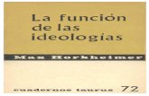 Max Horkheimer La Funcion de Las Ideologias