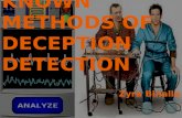 Known Methods of Deception Detection