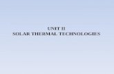 Solar Thermal Technologies