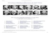 The Thirty Greatest Mathematicians