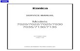 Konica Minolta 7020-7022-7025-7030-7035-7130-7135 Factory Repair Service Maintenance Manual Oct. 200
