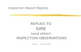 SIRE Inspection Deficiencies Replies