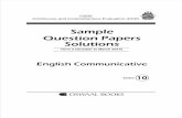 Cbse Sample English Q-paper Class x