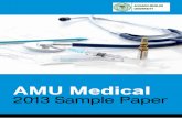 AMU Medical 2013 Last Year Question Paper