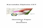 Karnataka Diploma CET 2013 Solved Question Paper - Electronics and Communication Engineering
