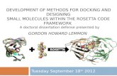 Docking & Designing Small Molecules within the Rosetta Code Framework