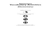 Timesaver Vocabulary Activities - Elementary