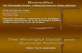 Economic loss and death damages in tort - New York State  Remedies  Prof. George W. Conk  Fordham Law School  Spring 2014