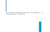 Crystal Reports for Eclipse Release Notes