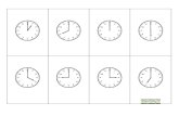 Telling Time Hour Clock Bingo