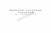 Android ListView Tutorial