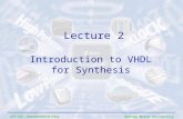 Lecture2 VHDL for Synthesis