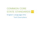 Common Core "state" Standards English Language Arts Exemplars