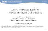 Topical Dermatologic Products - QbD