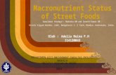 Macronutrient Status of Street Foods