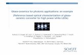 Glass-ceramics for photonic applications: an example