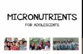 Micronutrients for Adolescents