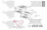 Bezzera BZ99 Instruction Manual