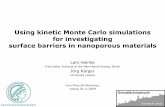 Monte Carlo Simulations-Surface Barriers in Nanoporous Materials