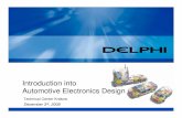 Introduction Into Automotive Electronics Design