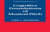 Cognitive Foundations of Musical Pitch by Carol Krumhansl