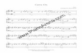Fun. - Carry on (Piano Sheet with vocals)