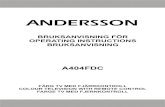 Andersson A404FDC Manual