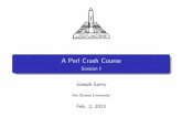 A Perl Crash Course