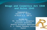 Drugs & Cosmetics Act