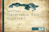 Who Speaks for Syria?  A report from the Munathara Initiative