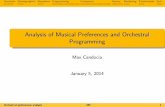 Analysis of Musical Preferences and Orchestral Programming