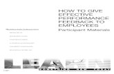 Workbook - How to Give Effective Performance Feedback to Employees