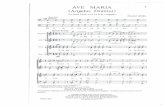 Partitura  del Ave María de Franz Biebl para corales