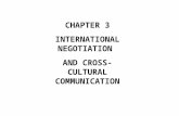 INTERNATIONAL NEGOTIATION   AND CROSS-CULTURAL COMMUNICATION