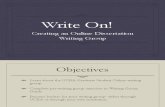 Write On! Creating an Online Dissertation Writing Group