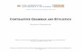 Contrastive Grammar and Stylistics - Student Handbook