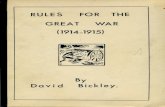 Wargame - Ttg - Rules for the Great War (1914-1915)