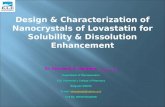 Design and Characterization of Nanocrystals of Lovastatin for Solubility Dissolution Enhancement