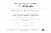 Colorado Board of Accountancy Regulations