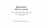 Muratec MFX2830 Field Engineer manual(Field Service)