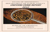 Minnesota Bureau of Criminal Apprehension 2012 Uniform Crime Report