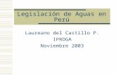 Legislacion Agua en El Peru PowerPoint
