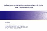 Reflections on MEA Pharma Compliance & Code from Corporate to Private
