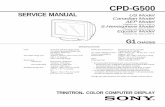Sony CPD-G500 Service Manual